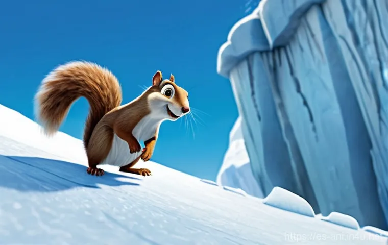 아이스 에이지  Ice Age    아이스 에이지와 선사 시대 동물들의 모험 - **Prompt:** A heartwarming and protective scene featuring the core "Ice Age" family. Manny, the larg...